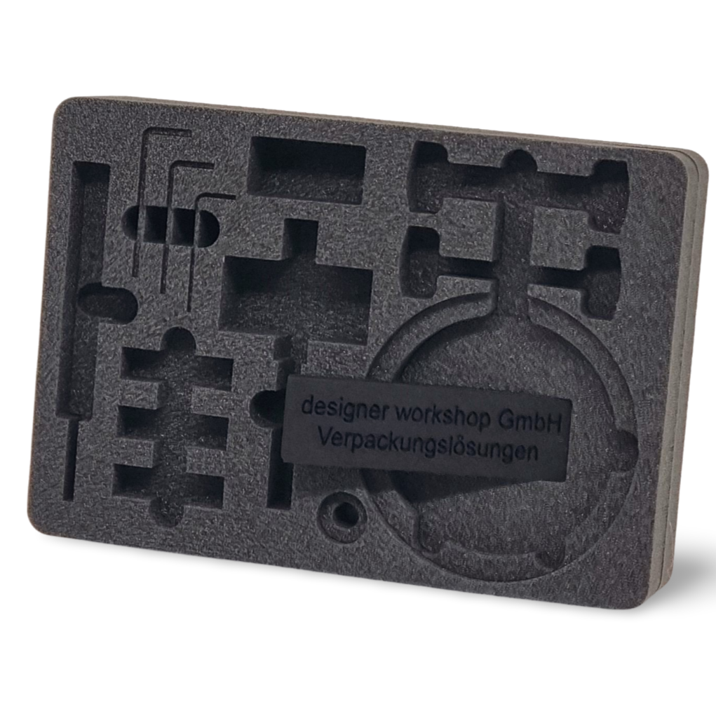 Maßgeschneiderte Schaumstoffeinlagen ab 1 Stück, präzise per Wasserstrahl geschnitten