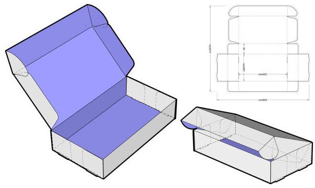 Elegante Faltschachtel als Werbeträger für Produktpräsentationen.